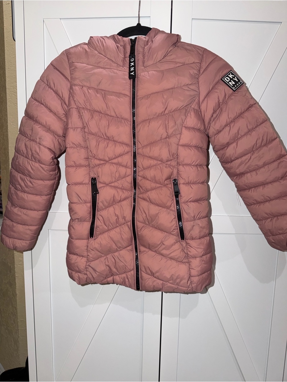 DKNY Sport Dusty Pink Puffer Coat